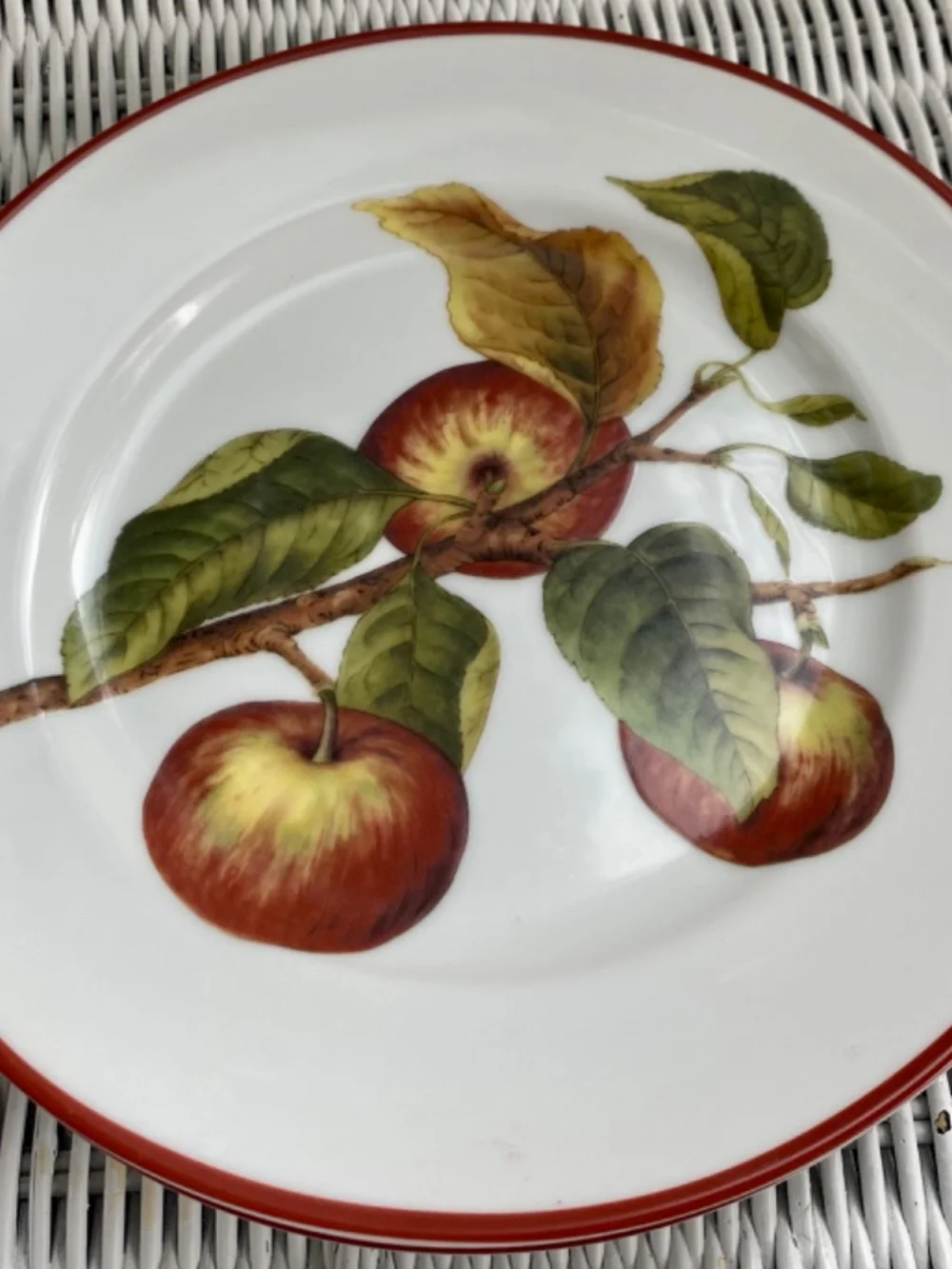 Williams-Sonoma Ceramic Plates. Fruit Designs on Salad, Fruit, Dessert Dishes